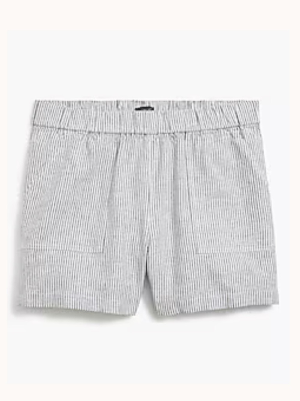Jcrew Factory Women’s Striped Seersucker Linen Shorts - black and white XL